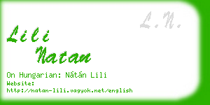 lili natan business card