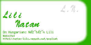 lili natan business card